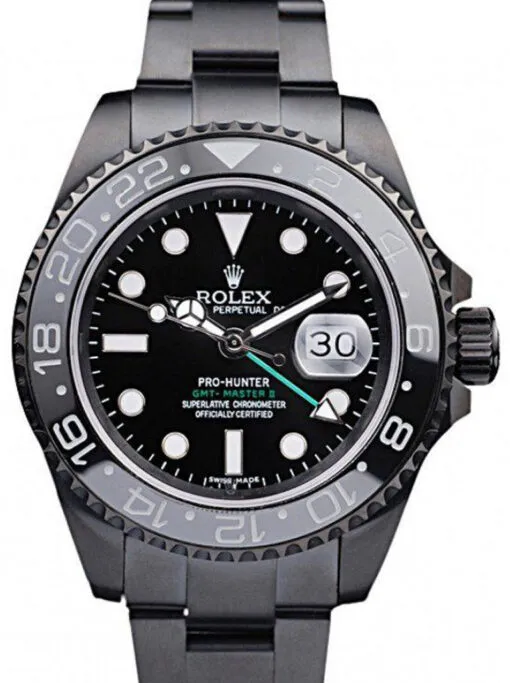 Rolex GMT-Master II 39mm Black Dial REP016828 Super Clone Rolex GMT-Master II 39mm Black Dial REP016828 Super Clone featuring a stainless steel case, Black Dial, 24-hour GMT bezel, Oyster bracelet, and automatic movement.