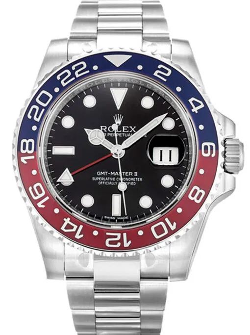 Rolex GMT-Master II 40mm Black Dial 116719 V2 Rolex GMT-Master II 40mm Black Dial 116719 V2 Super Clone featuring a stainless steel case, Black Dial, Cerachrom bezel, Oyster bracelet, and automatic movement.