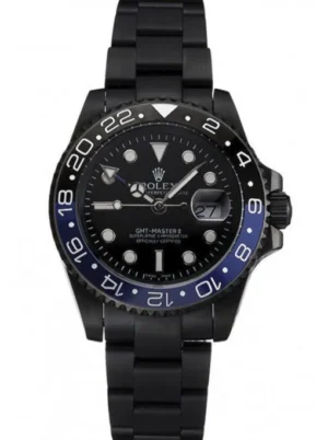 Rolex GMT-Master II 41mm Black Dial PR18239 Super Clone featuring a stainless steel case, Black Dial, Cerachrom bezel, Oyster bracelet, and Clone Rolex 3285 automatic movement.