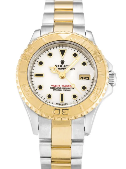 Rolex Yacht-Master 169623 Super Clone featuring a 35mm stainless steel case, White Dial, Oyster bracelet, sapphire crystal, and automatic movement.
