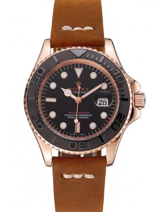 Rolex Yacht-Master 41mm Super Clone 1453861 featuring a Black Dial, 41mm stainless steel case, Oyster bracelet, sapphire crystal, and automatic movement