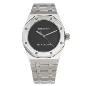 Royal-Oak-15550-Black-Dial-1017-ALYX-9SM-1 (1) Audemars Piguet Royal Oak 15550 with a black dial and white gold finish from the 1017 ALYX 9SM collaboration.