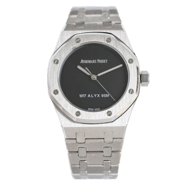 Audemars Piguet Royal Oak 15550 with a black dial and white gold finish from the 1017 ALYX 9SM collaboration.