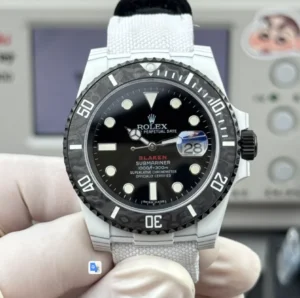 Screenshot-2025-11-13-222609 PPM Factory Single Red Blaken Rolex Submariner Super Clone featuring a black-coated stainless steel case, Black Dial with Single Red text, black ceramic bezel, Oyster bracelet, sapphire crystal, and automatic movement.