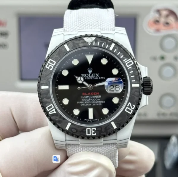 Screenshot-2025-11-13-222609 PPM Factory Single Red Blaken Rolex Submariner Super Clone featuring a black-coated stainless steel case, Black Dial with Single Red text, black ceramic bezel, Oyster bracelet, sapphire crystal, and automatic movement.