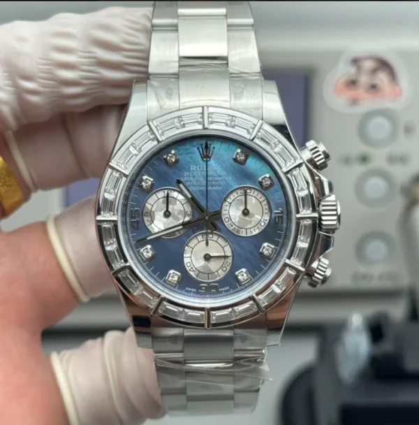 Screenshot-2025-11-13-223753 PPM Factory VIP Rolex Daytona featuring a 40mm case, chronograph dial, Oyster bracelet, fixed tachymeter bezel, and automatic chronograph movement.