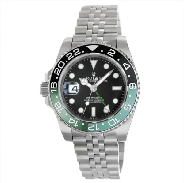 SuperClone-126720VTNR-e1710183958830-768x766-1 Rolex GMT-Master II Sprite 126720VTNR Super Clone with a 40mm stainless steel case, Black Dial, green and black Cerachrom bezel, Oyster bracelet, and Clone Rolex 3285 automatic movement.