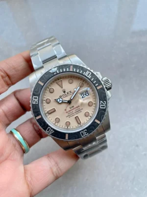 WhatsApp-Image-2023-06-26-at-11.03.15-PM-1-1 Rolex Submariner DIW Dune Super Clone by VSF featuring a 40mm 904L stainless steel case, Yellow Dial, black ceramic bezel, Oyster bracelet, sapphire crystal, and VS3135 automatic movement.