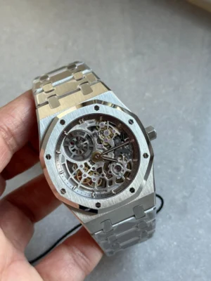 Royal Oak Openworked 16204 SS ZF 1:1 Best Edition Skeleton Dial on SS Bracelet A7124