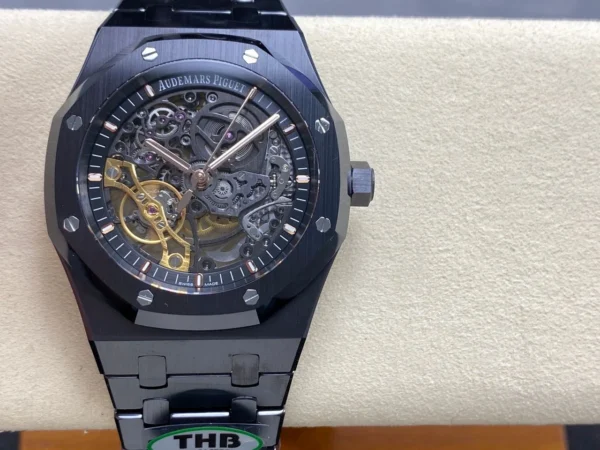 WhatsApp-Image-2026-05-05-at-8.53.01-AM (1) Audemars Piguet Royal Oak 15407 Openworked Black with a skeletonized black dial.