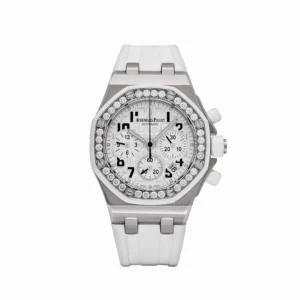 Royal Oak Offshore Stainless Steel White Dial Diamond Bezel