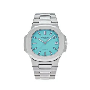 Patek Philippe Nautilus 5711 3KF Super Clone V2 with a Tiffany Blue Dial, stainless steel bracelet, and A324 movement.