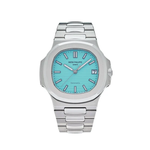 Patek Philippe Nautilus 5711 3KF Super Clone V2 with a Tiffany Blue Dial, stainless steel bracelet, and A324 movement.