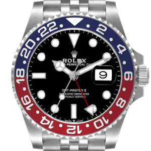 Rolex GMT-Master II 126710 Coke SCF Super Clone with a 40mm 904L stainless steel case, Black Dial, black and red Cerachrom bezel, Jubilee bracelet, and SH3285 CHS automatic movement.
