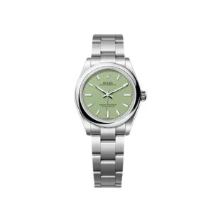 rolex-oyster-perpetual-277200-ladies-stainless-steel-pistachio-dial-2025-rolex-1154758623 (1) Oyster Perpetual 31mm 277200 DIWF Best Edition with a 31mm stainless steel case, smooth bezel, Oyster bracelet, sapphire crystal, and classic Oyster Perpetual styling