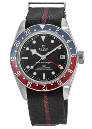 Tudor Black Bay GMT M79830RB-0003 replica watch with black dial and burgundy blue bezel