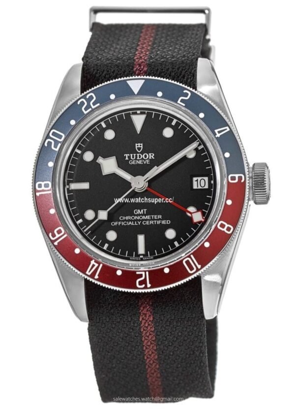 Tudor Black Bay GMT M79830RB-0003 replica watch with black dial and burgundy blue bezel