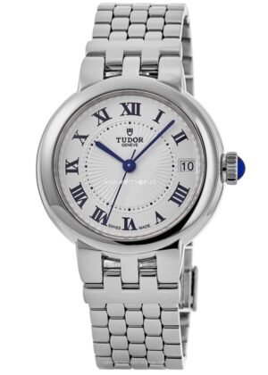 Tudor Clair de Rose 34mm M35800-0001 replica watch with opaline-style dial and steel-look bracelet