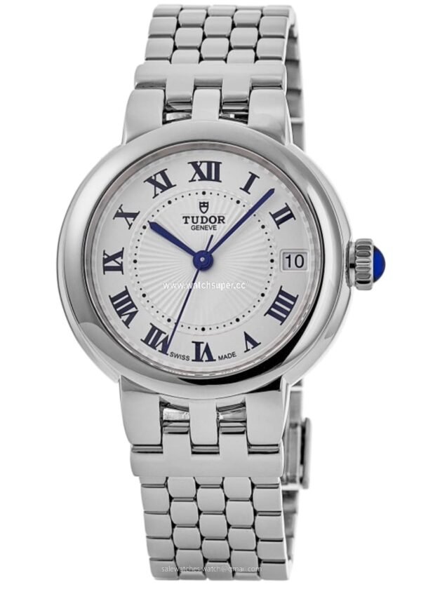 Tudor Clair de Rose 34mm M35800-0001 replica watch with opaline-style dial and steel-look bracelet