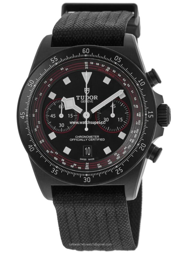 Tudor Pelagos FXD Chrono M25827KN-0001 Tudor Pelagos FXD Chrono M25827KN-0001 replica watch with matte-black design and red chronograph accents