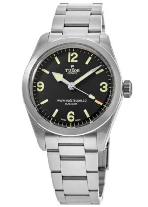 Tudor Ranger M79950-0001 Stainless Tudor Ranger M79950-0001 replica watch with black dial, Arabic-style numerals and steel-look bracelet